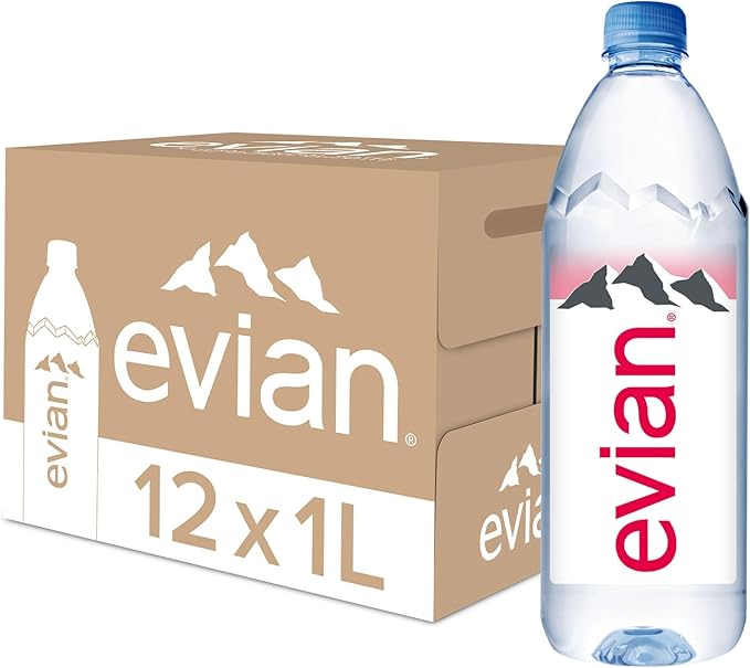 法国 evian 依云天然矿泉水 | 整箱500ml/1L 规格可选 | 源自阿尔卑斯山雪山