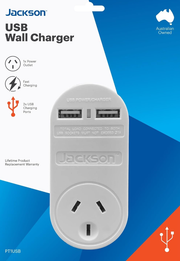Jackson-PT1USB-USB墙插充电器-2.1A快充-双接口展示