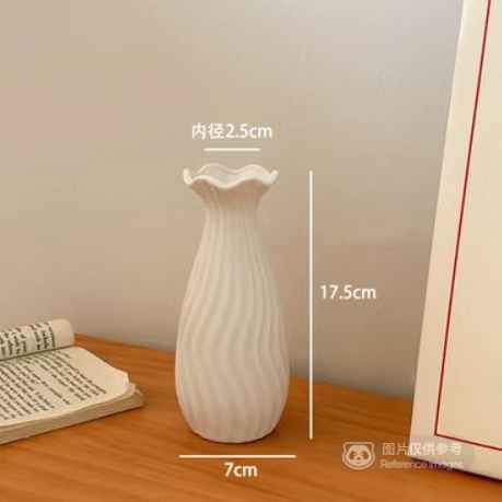白色波浪口花瓶 标准 任选