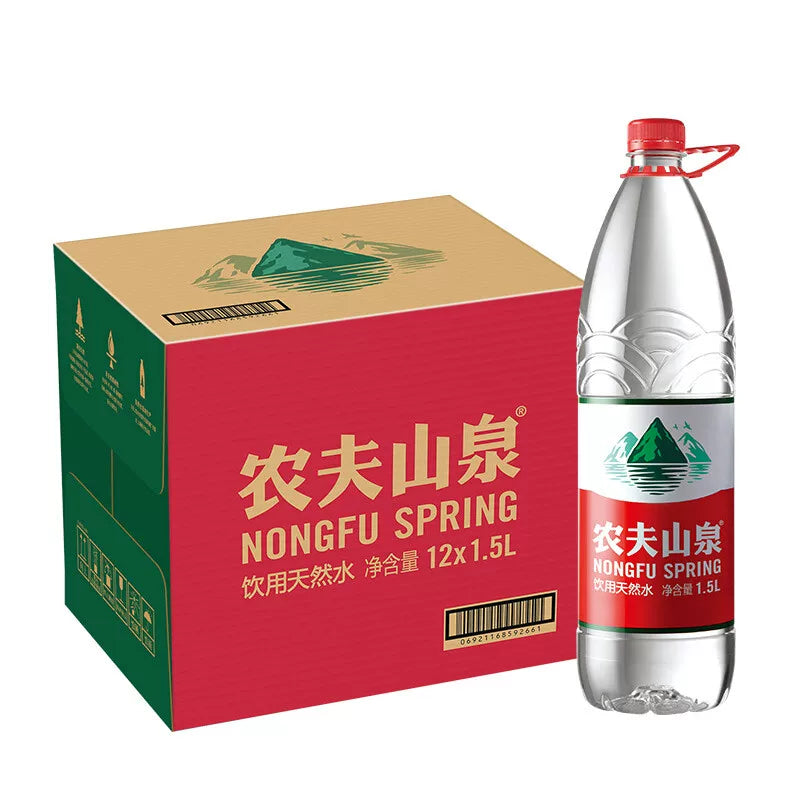 农夫山泉饮用天然水1.5L12瓶整箱装弱碱性水家庭装