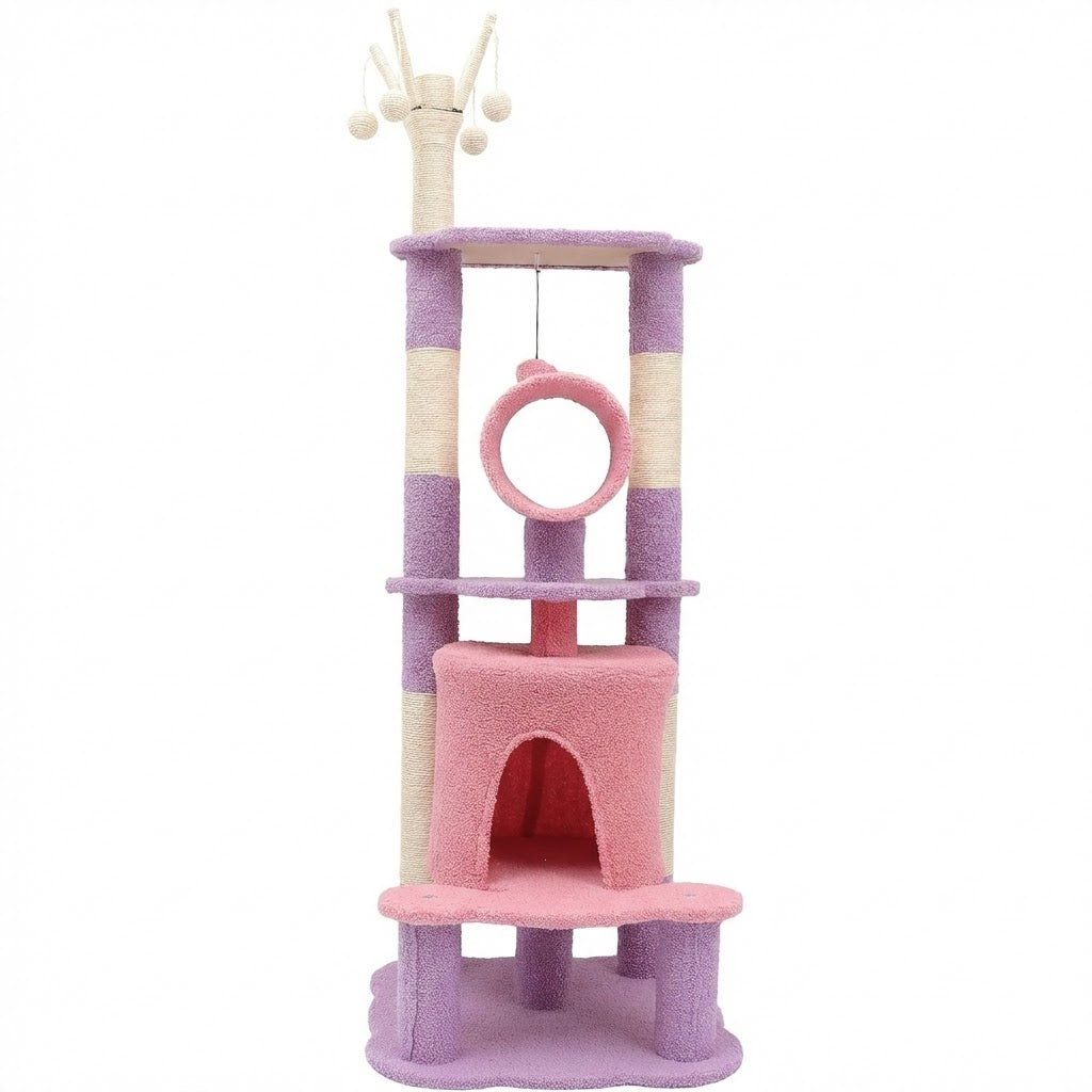 豪华多层猫爬架带剑麻爬梯隧道猫窝