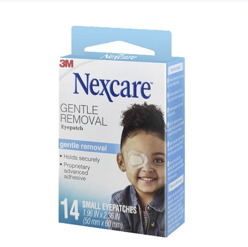 3M耐适康儿童温和眼贴小号14贴硅胶低敏无痛撕除弱视斜视遮盖