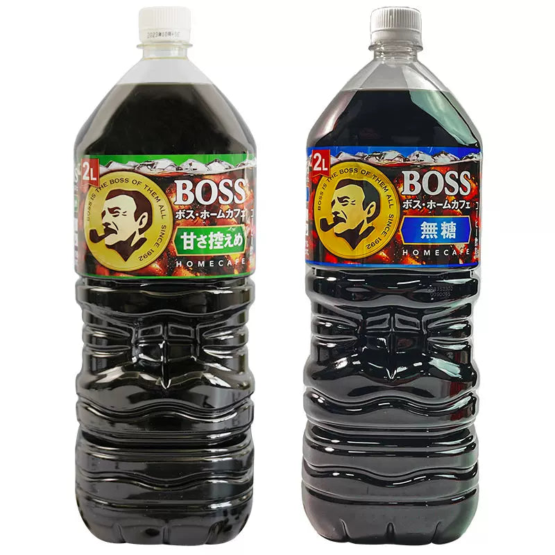 三得利BOSS即饮咖啡2L无糖低糖无须搅拌开盖即饮