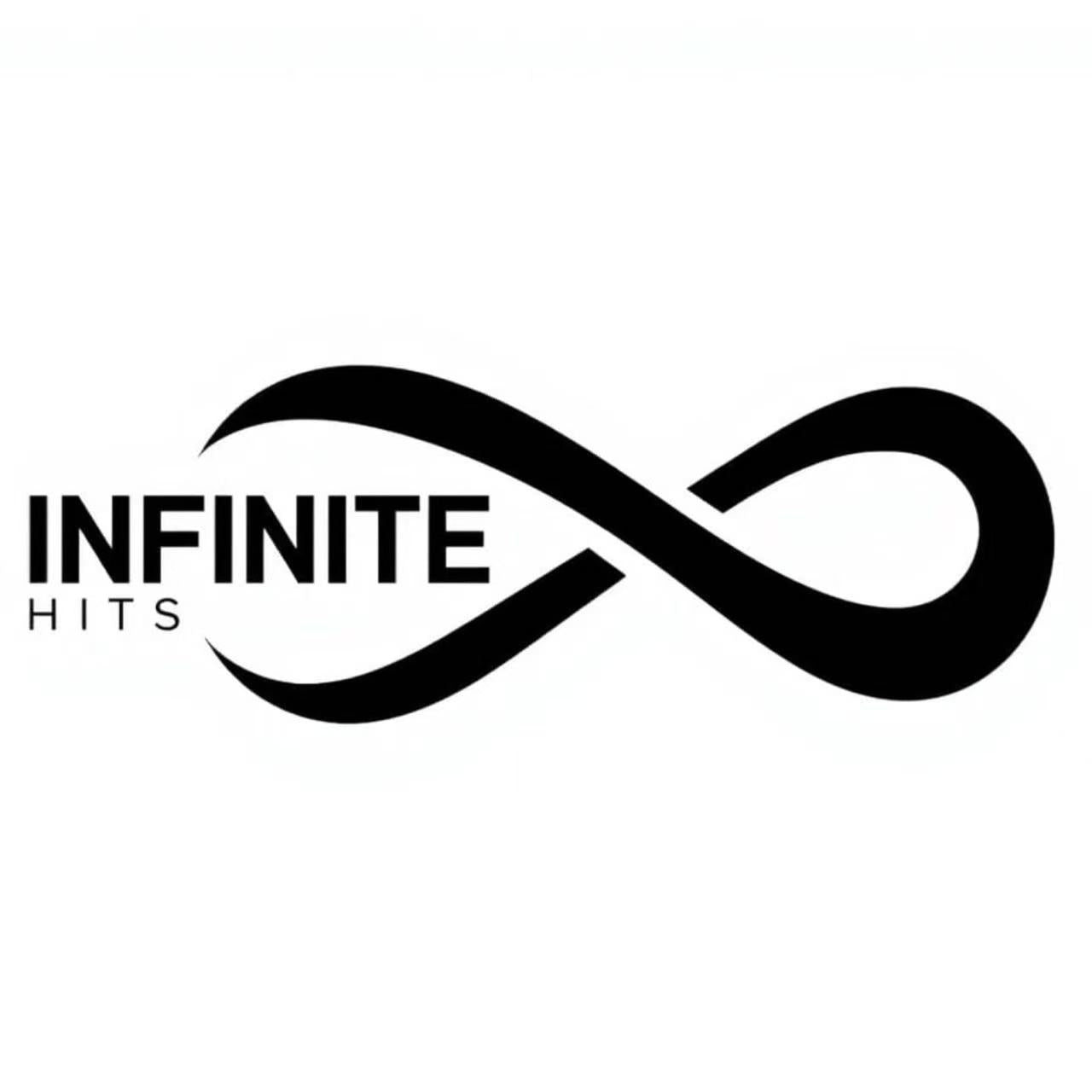 Infinite Hits logo in black and white
