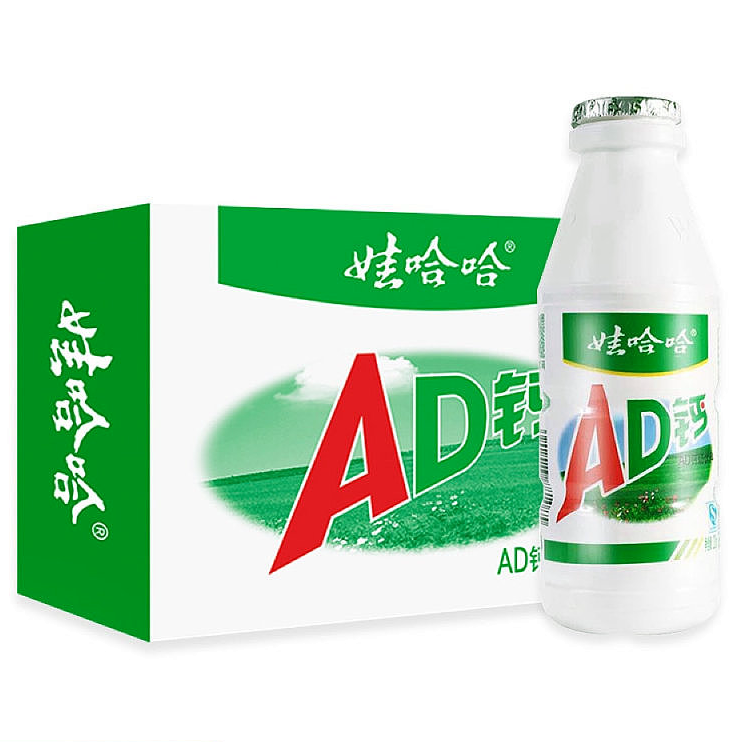 娃哈哈AD钙奶220g*24瓶整箱钙吸收更快速科学搭配维生素AD