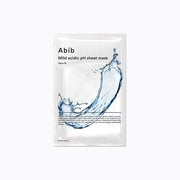 Abib 弱酸性水库补水面膜包装盒正面，展示品牌与 10 片装规格