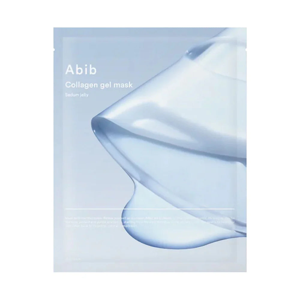 Abib 丝绒凝胶面膜包装盒正面，展示品牌标志与十片装规格信息
