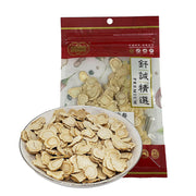 钎诚精选特级花旗参切片，30g 原切参片展示，纹理清晰色泽自然