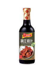 淘大 AMOY 镇江骨汁 450ml 瓶身正面，零添加防腐剂红烧排骨酱标签清晰可见