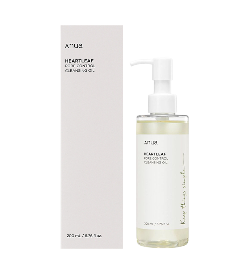 Anua 鱼腥草卸妆油 200ml 瓶身正面图，展示清爽质地与品牌标识