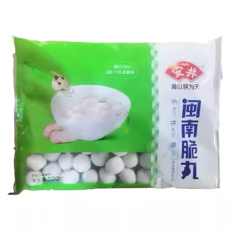 安井闽南脆丸 500g 速冻鱼丸产品包装正面图