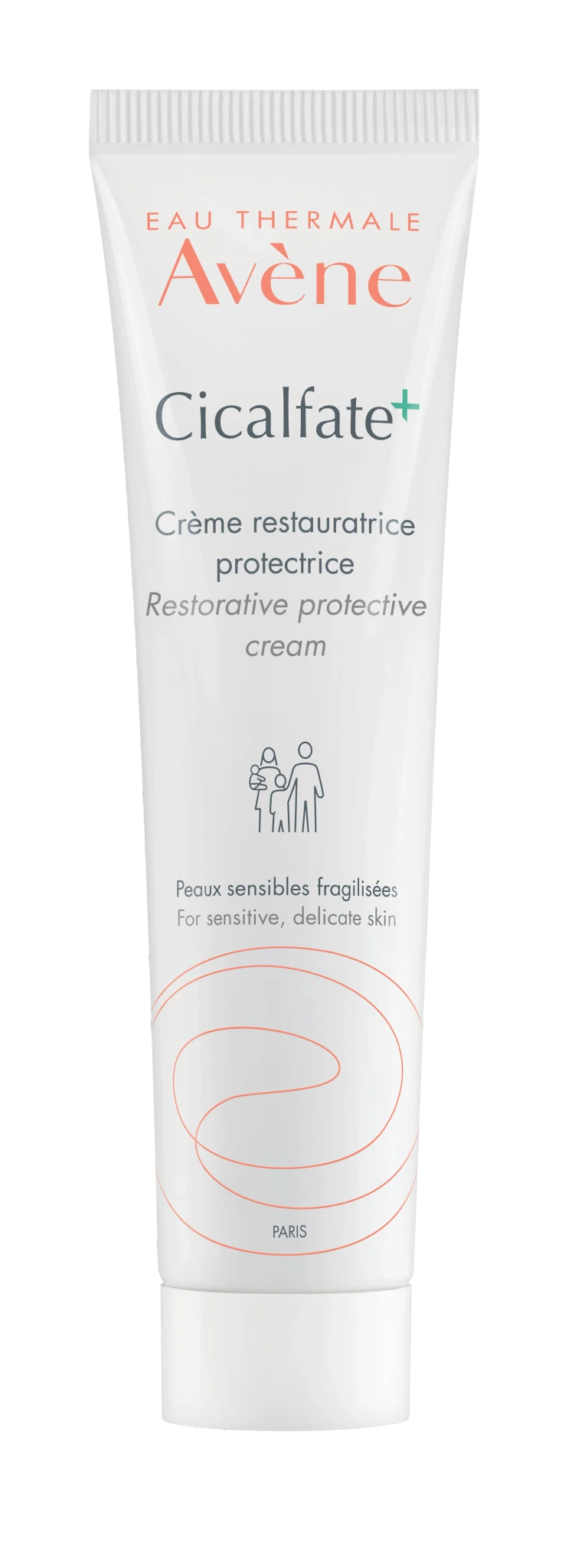 雅漾舒缓修护霜 40ml 白色软管正面展示，绿色品牌标识清晰可见