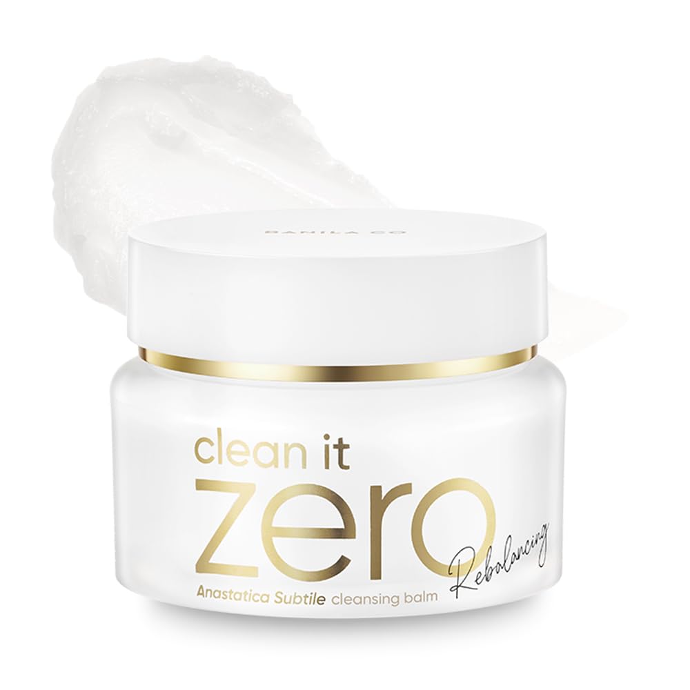 Banila Co 白金神酰卸妆膏白色罐装正面图，展示产品包装与品牌标识