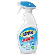蓝月亮全能水清洁剂瓶身正面图，白色瓶身配蓝色标签，展示 500g 规格及品牌标识