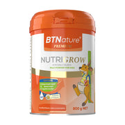 BTNature Nutrigrow 儿童成长奶粉 800g 罐装正面图，橙色包装，印有袋鼠图案。