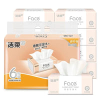 洁柔 Face 系列可湿水面纸六包组合装，包装完整展示产品外观与规格信息。