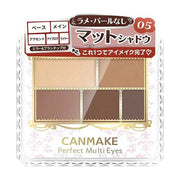 Canmake 完美幻变五色眼影盘 05 号色正面包装图，展示大地色系哑光眼影配色。