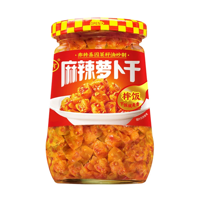 川南麻辣萝卜干 235g 瓶装，口感脆爽的下饭酱菜