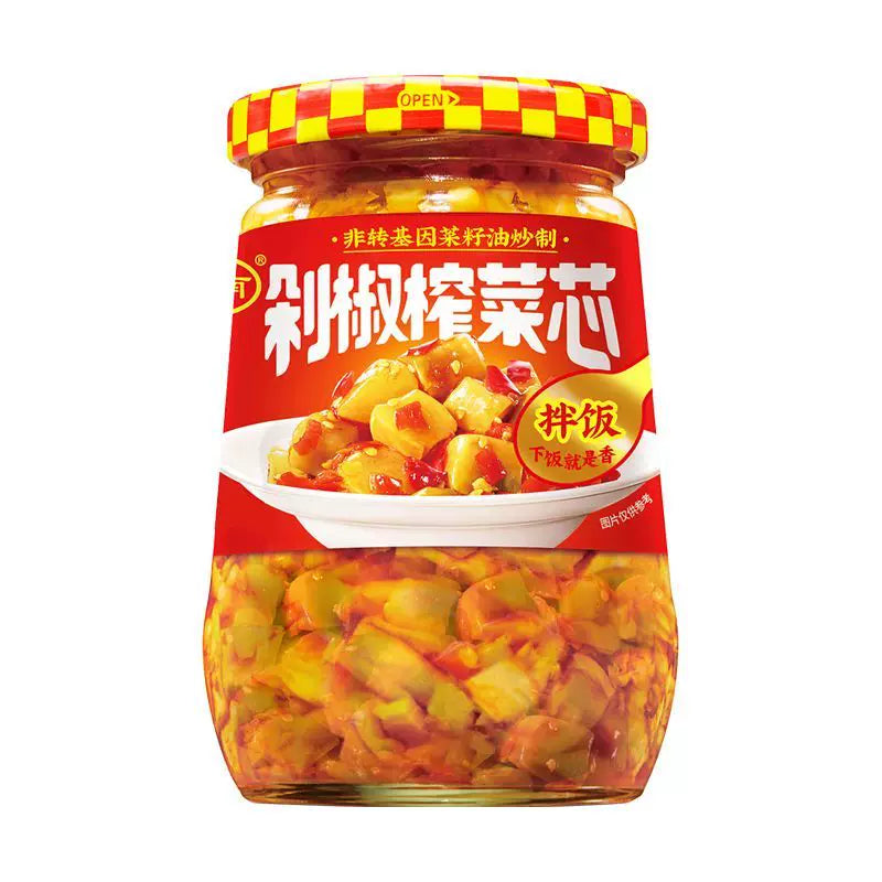 川南剁椒榨菜芯 235g 瓶装，开盖即食的鲜辣佐餐小菜