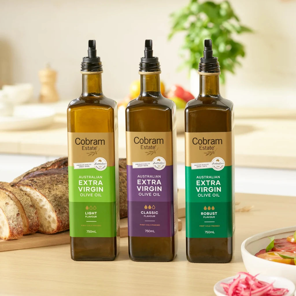 Cobram Estate 特级初榨橄榄油 750ml 主商品图，展示澳洲原产瓶身设计