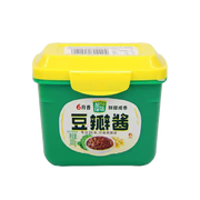 葱伴侣六月香减盐豆瓣酱 300g 玻璃瓶正面图，标签清晰展示品牌与无添加防腐剂信息