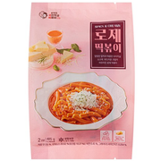 CookTok 玫瑰酱奶油炒年糕冷冻包装正面，含年糕、宽粉和鱼饼