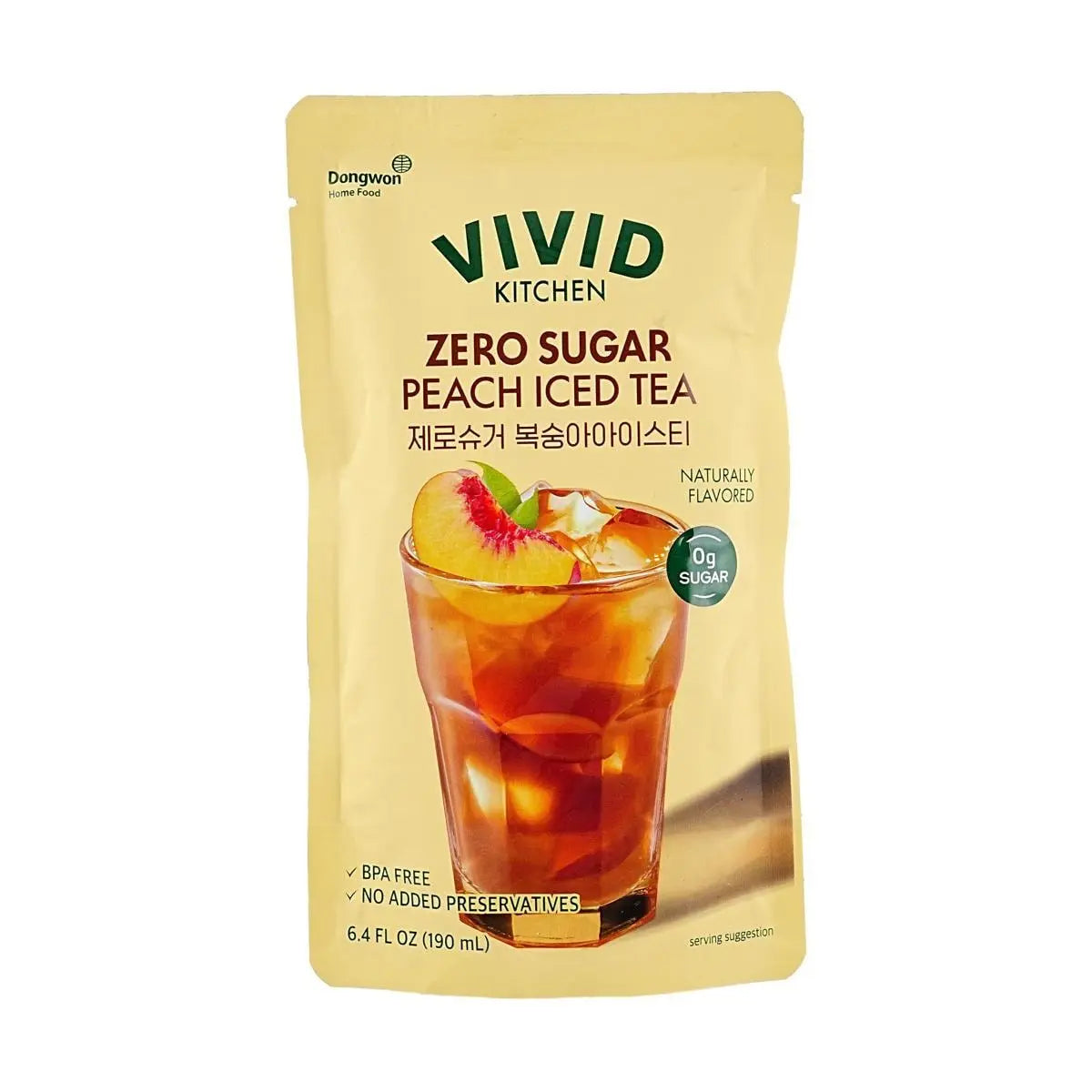 韩国VIVID Kitchen零糖蜜桃冰茶190ml
