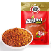 翠宏麻辣 6+1 蘸料 150g 袋装正面图，红色包装展示火锅烧烤干碟产品