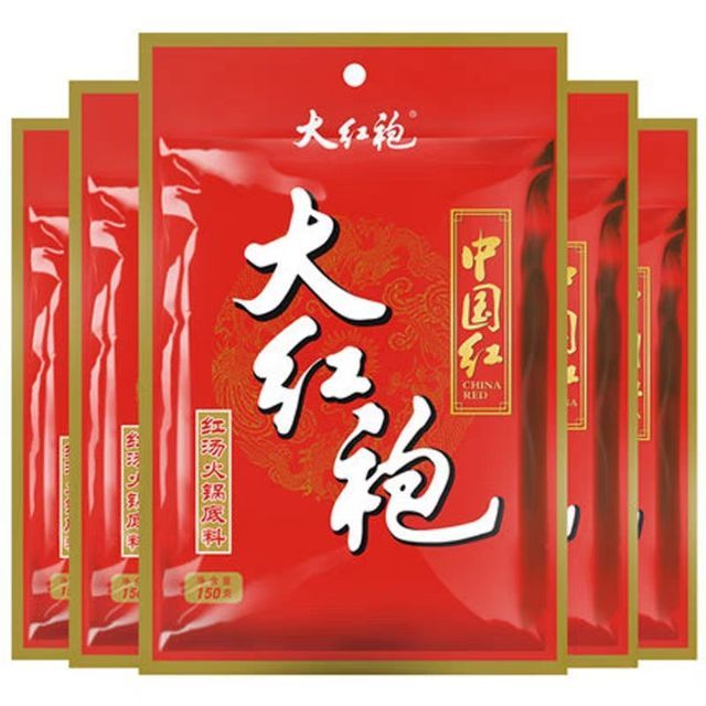 大红袍手工老火锅底料 150g 红色牛油块包装正面图
