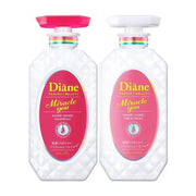 黛丝恩 Diane Perfect Beauty 奇迹光感护色系列洗护套装，包含一瓶洗发水和一瓶护发素，粉色菱形瓶身设计。