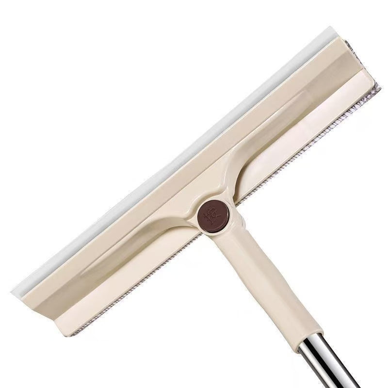 两用玻璃擦主图，展示旋转刷头与刮水条细节