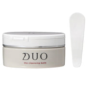 DUO 丽优净透温和卸妆膏 90g 白色罐装正面图，附带专用挖勺
