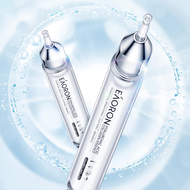 EAORON 水光针精华质地特写，展示透明保湿精华液细节