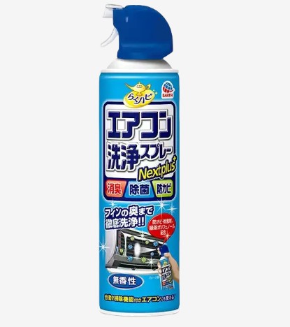 日本安速 Earth 空调清洗喷雾 420ml 无香型瓶身正面图