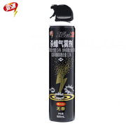 安速无香杀蟑气雾剂 600ml 瓶身正面，配备红色精准喷射导管