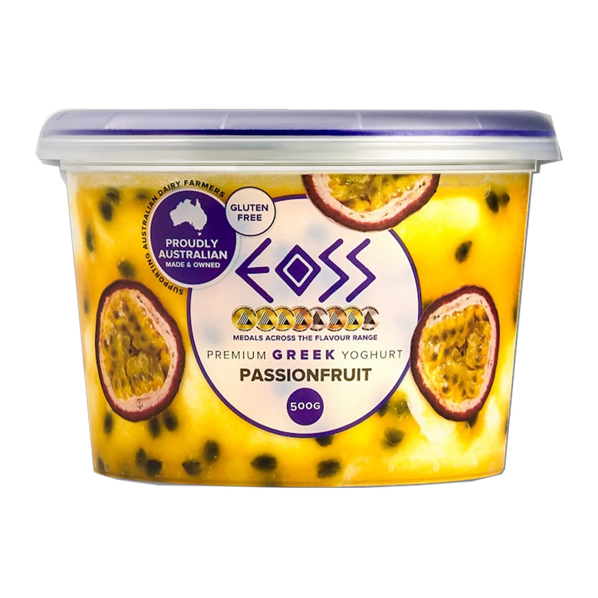 EOSS 百香果味希腊酸奶 500g 冷藏乳品包装图