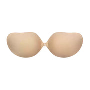 芬斯狄娜肤色硅胶文胸贴正面展示，中间带有透明连接扣，边缘渐变设计。