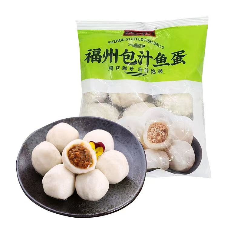 福州包氏鱼蛋产品照，展现鱼肉制成的轻盈 Q 弹质感