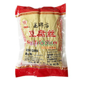 高碑店五香豆腐丝包装袋正面，展示产品名称和实物图
