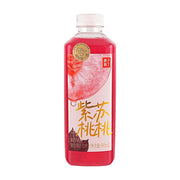 果子熟了紫苏桃桃复合果汁饮料900ml瓶装正面图