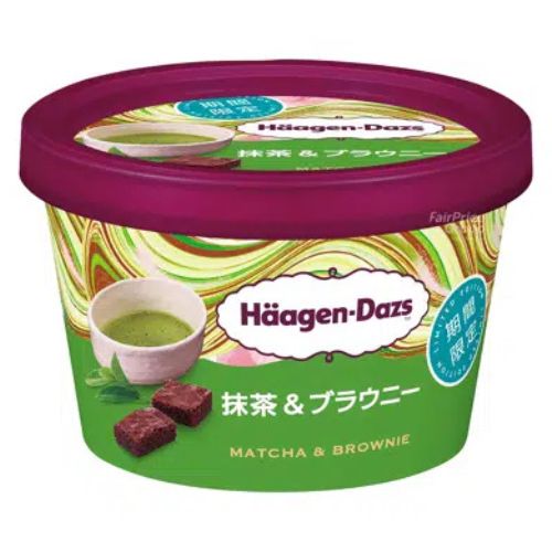 日本哈根达斯抹茶布朗尼口味迷你冰淇淋杯展示图