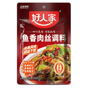 好人家鱼香肉丝调料 100g 包装正面，红白配色袋装复合调味料