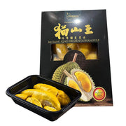 和南 D197 猫山王冷冻榴莲肉包装正面，深黄色果肉透过透明窗口清晰可见