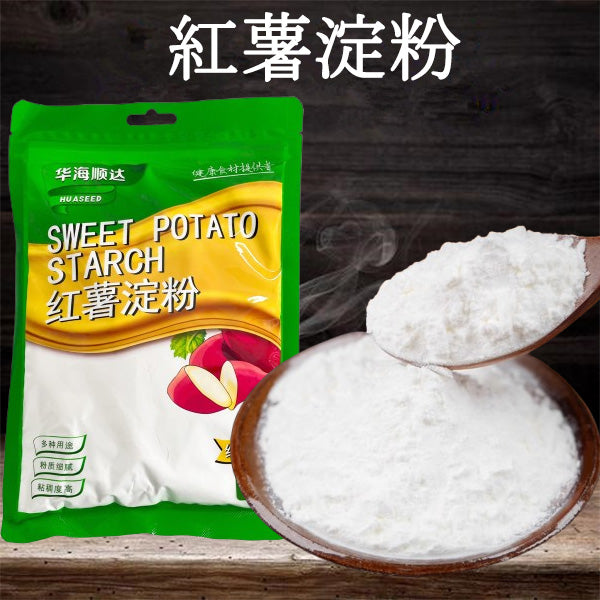 华海顺达红薯淀粉产品缩略图，展示白色包装袋正面设计
