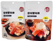 华味亨即食蟹味棒包装展示，75g 独立小袋装，适合追剧或宿舍解馋的海味零食。