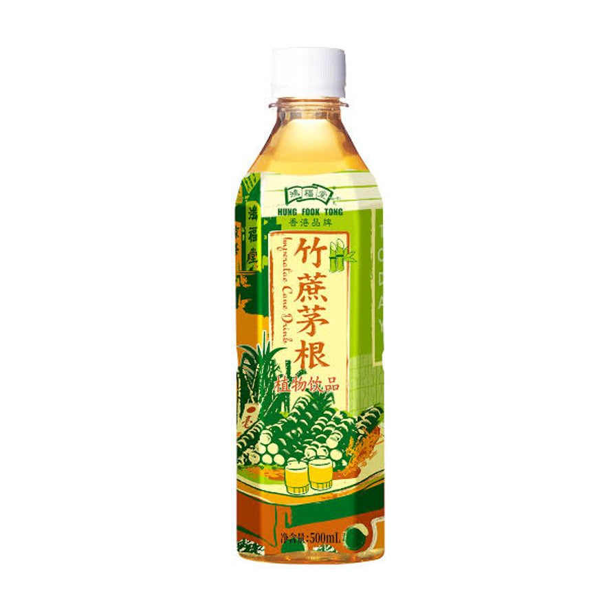 鸿福堂夏枯草凉茶500ml瓶装，包装印有夏枯草植物图案，标有清热解毒字样。