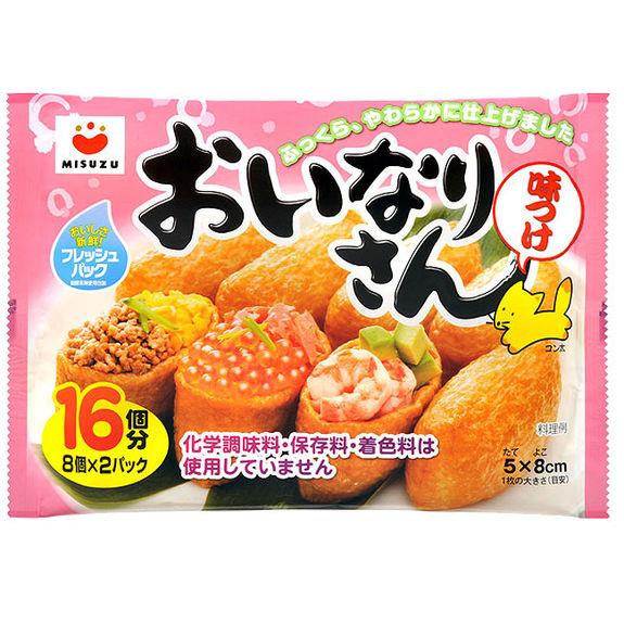 Misuzu 品牌日式稻荷寿司豆皮包装袋正面，展示预调味豆腐皮产品
