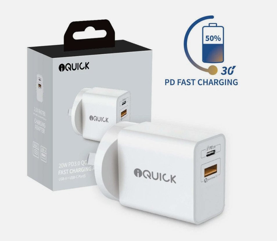 iQUICK 20W PD 快充双口充电器