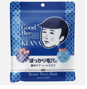 石泽研究所毛孔抚子男士洁面棉片包装正面，白色袋装设计展示 30 枚入规格