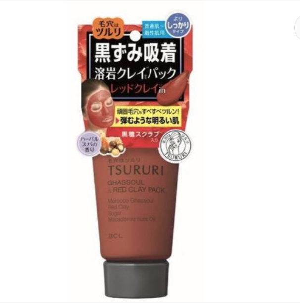 石泽研究所 Tsururi 摩洛哥熔岩红泥面膜 150g 产品正面包装图
